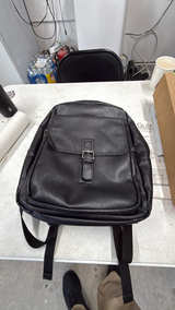 Kenneth Cole Reaction Modern Dilemma Black Leather Backpack - Image 2