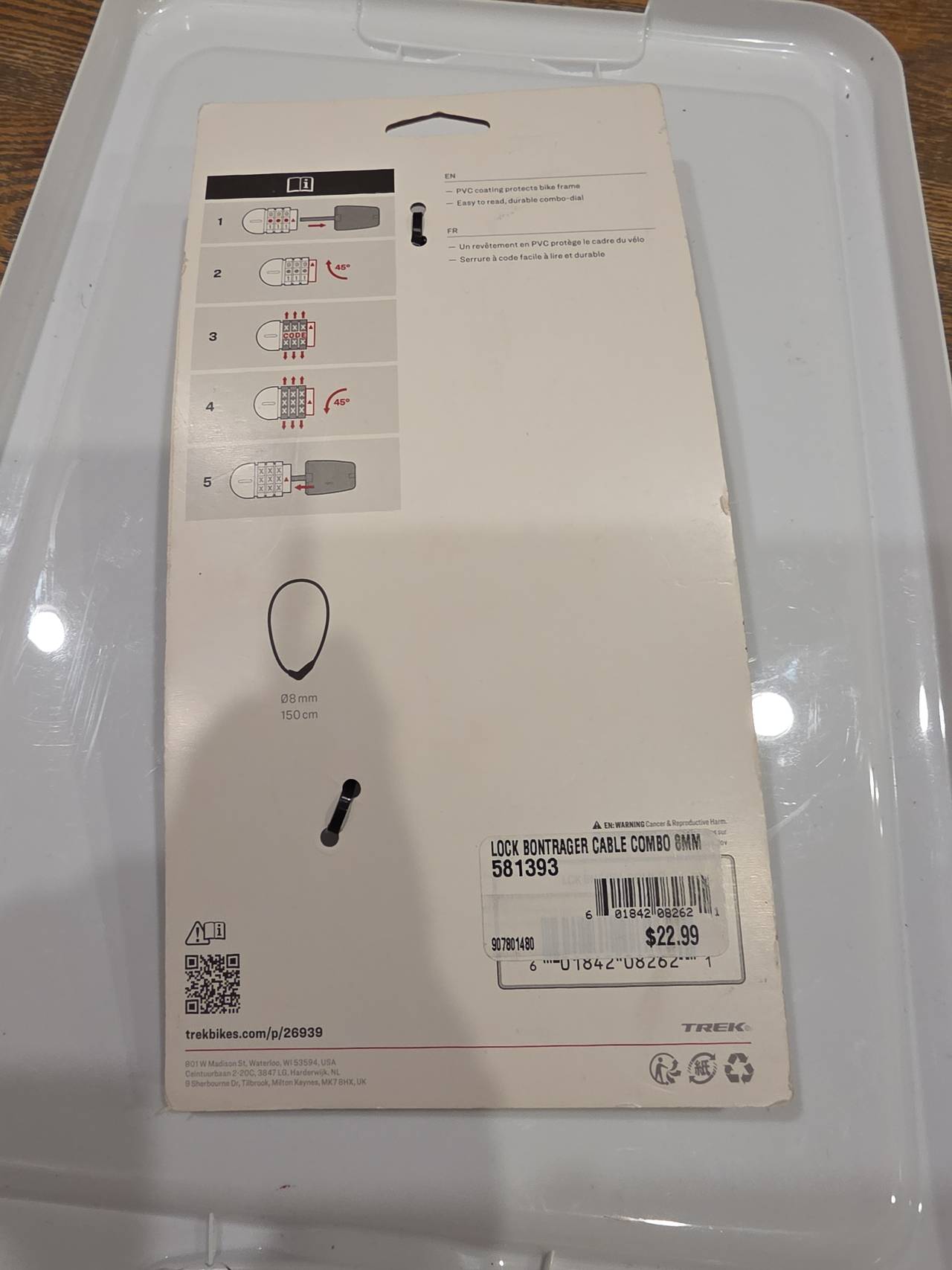 Bontrager Comp Combo Cable Lock