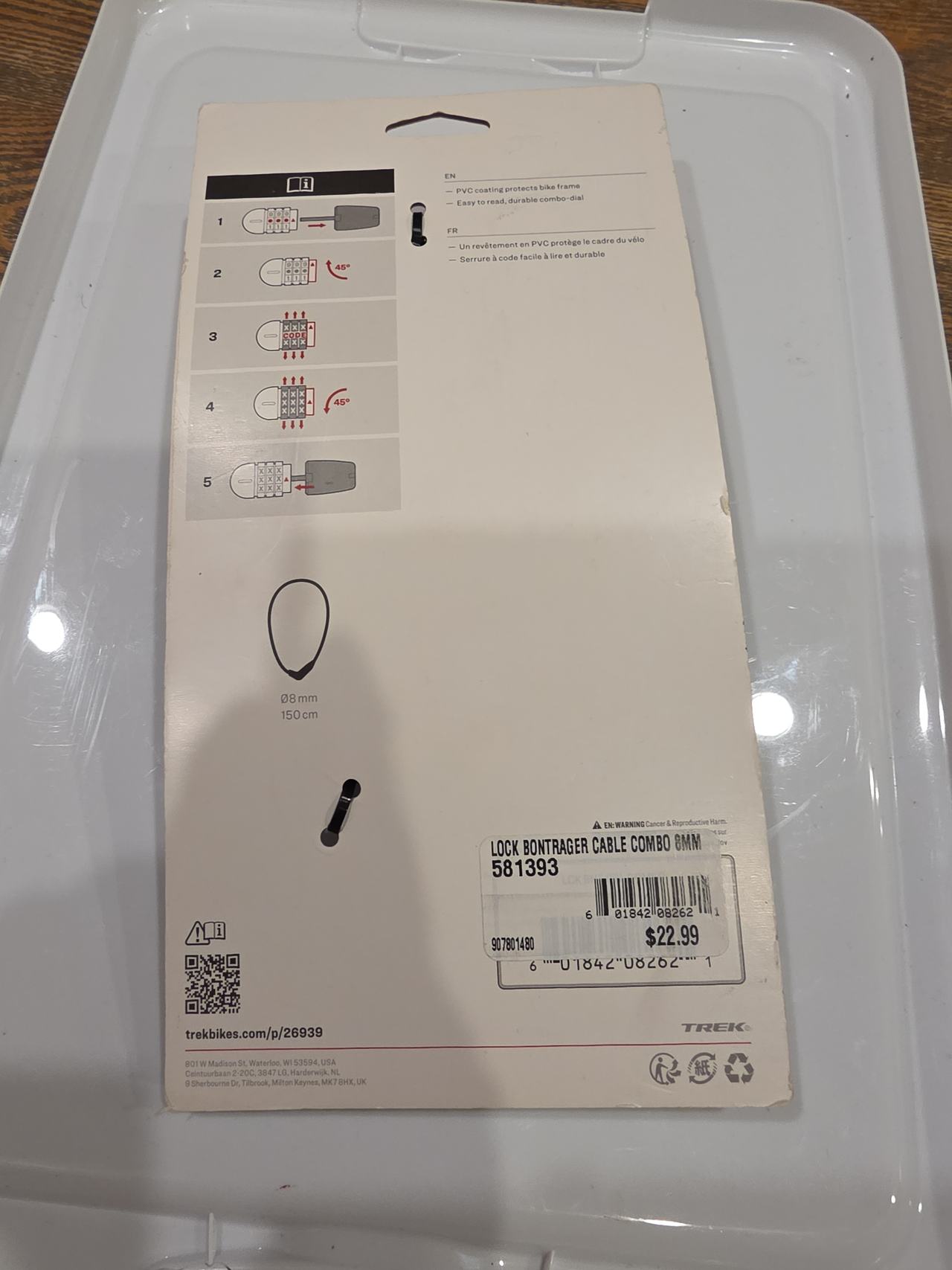 Bontrager Comp Combo Cable Lock