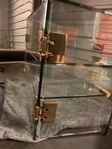 Lucite Console Table with Brass Side Tables - Image 8