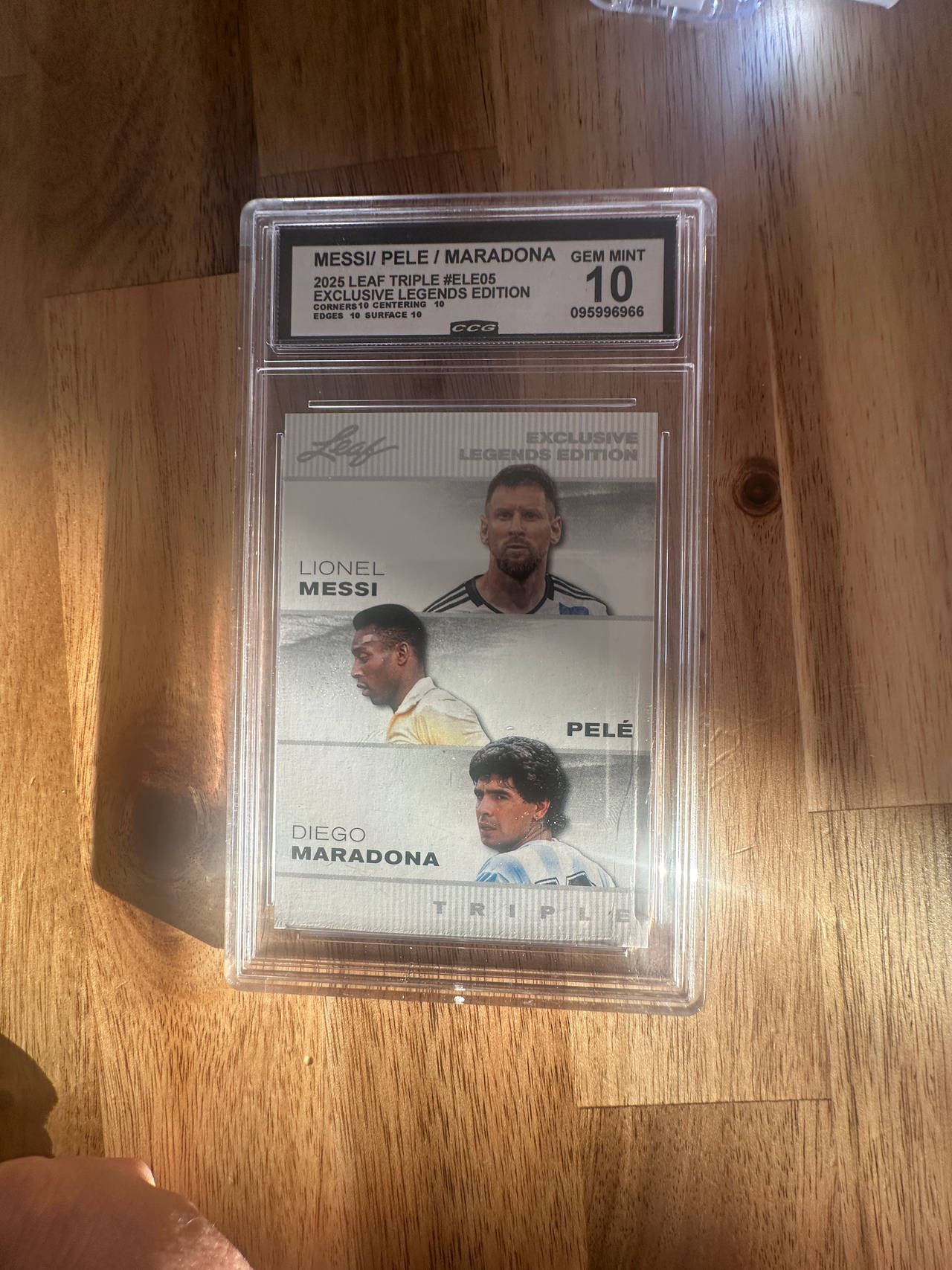 2025 Leaf Triple Messi/Pele/Maradona Exclusive Legends Edition #ELE05 CCG 10