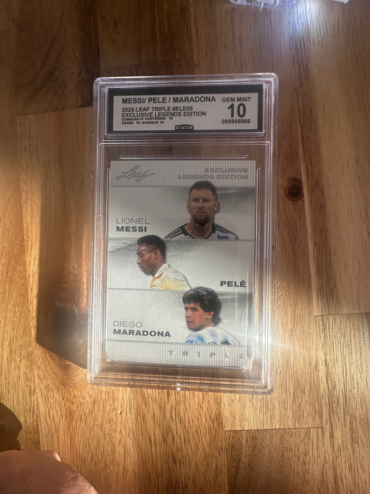 2025 Leaf Triple Messi/Pele/Maradona Exclusive Legends Edition #ELE05 CCG 10