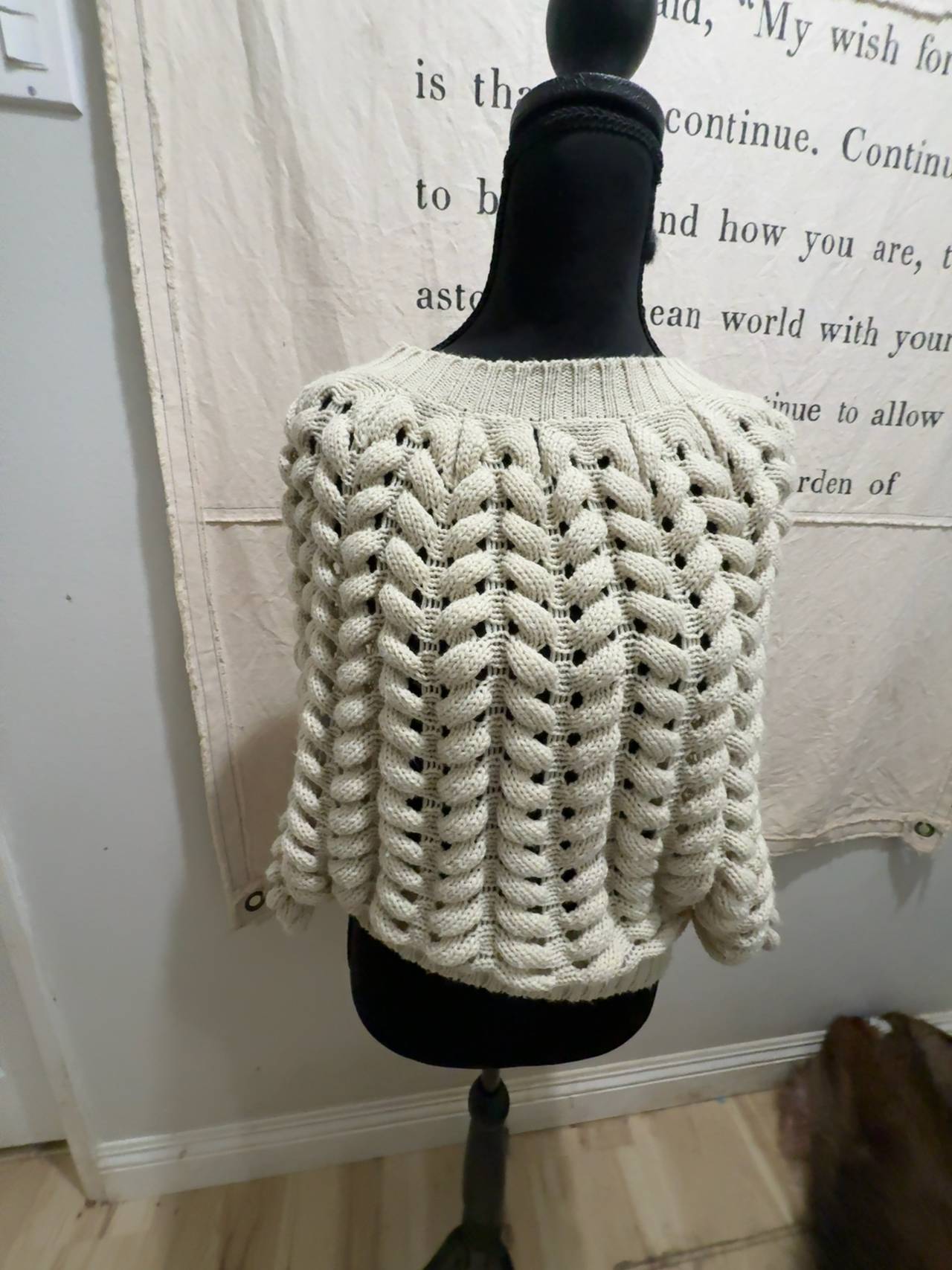 toi et moi Women's Knit Drop Shoulder Sweater