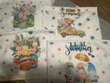 Spring/Summer Microfiber Gnome Dish/Hand Towels-Set of 4 - Image 1