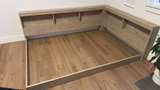 Full size junior bed frame with built-in shelves - Image 2