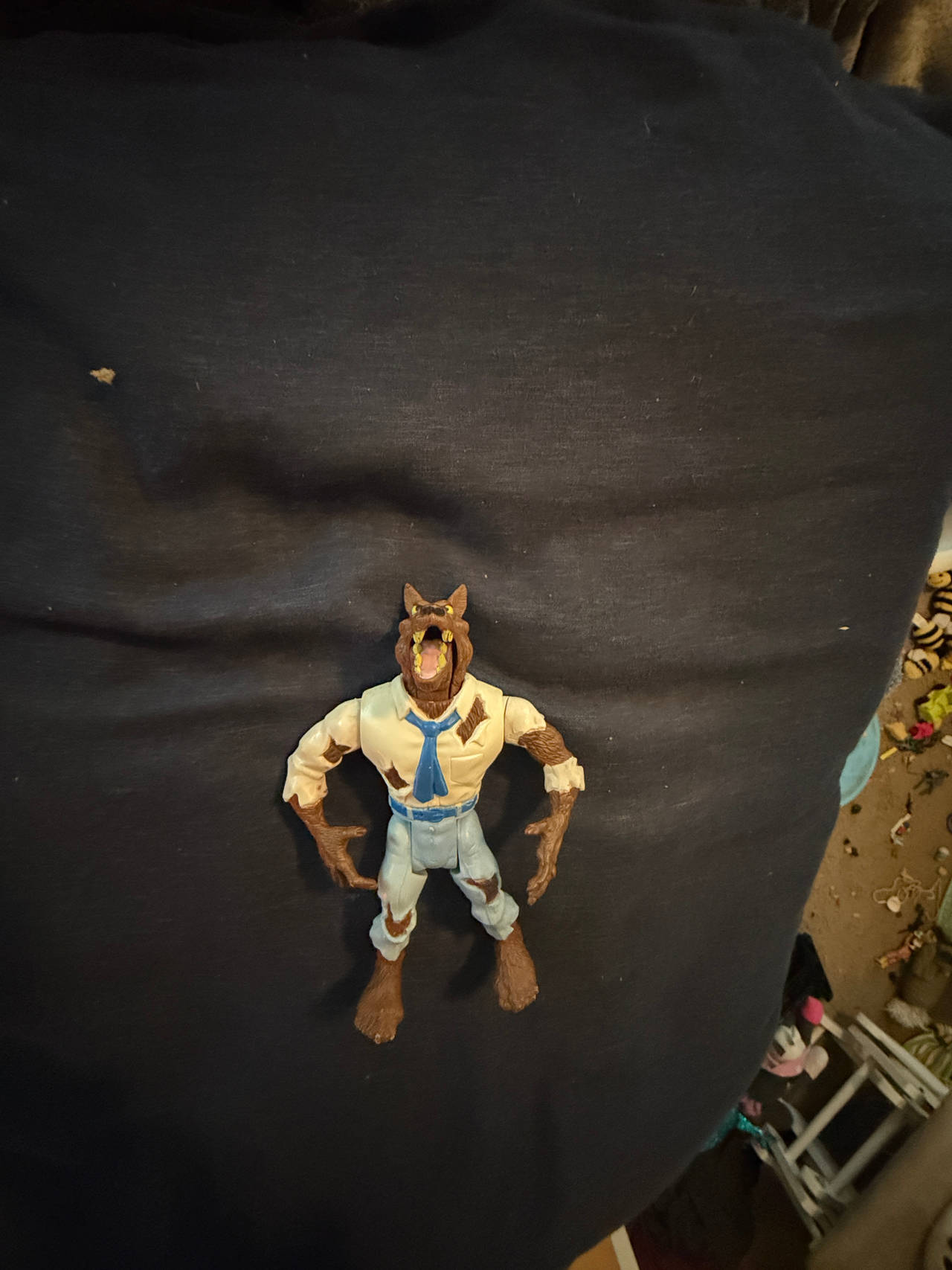 1989 Kenner The Real Ghostbusters WOLFMAN Monster Figure – Vintage 80s Toy, Blue