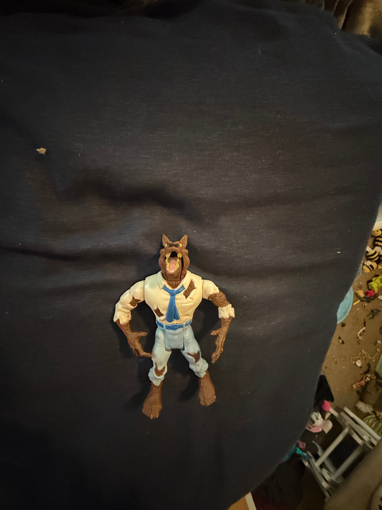 1989 Kenner The Real Ghostbusters WOLFMAN Monster Figure – Vintage 80s Toy, Blue