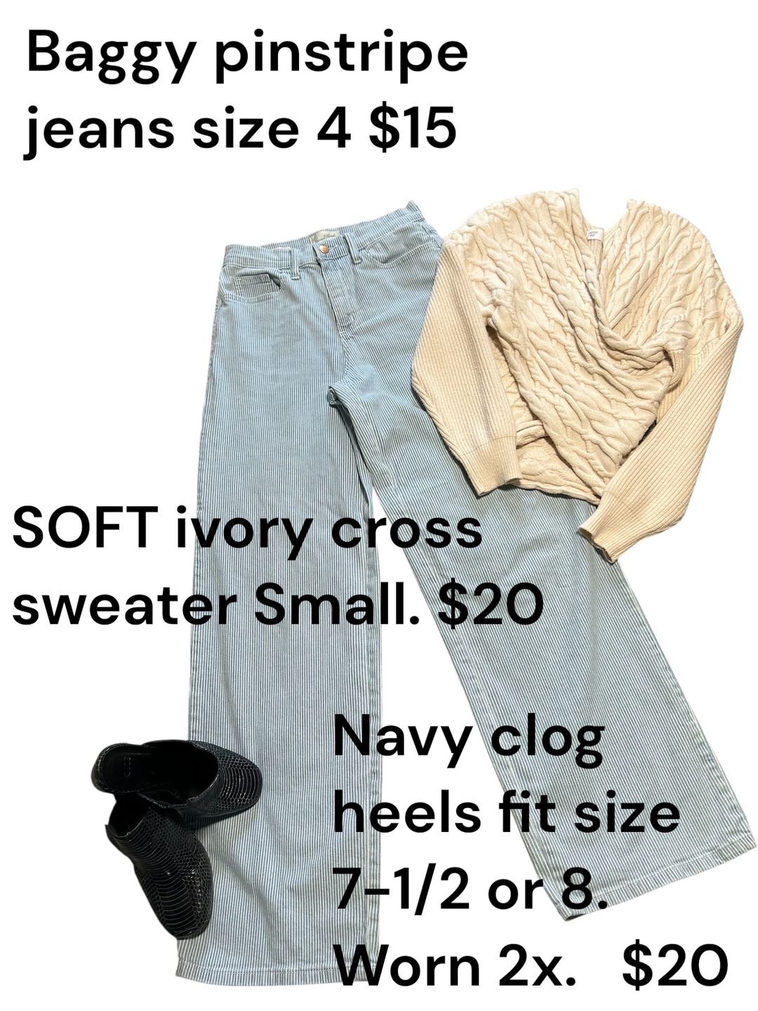 Baggy pinstripe jeans