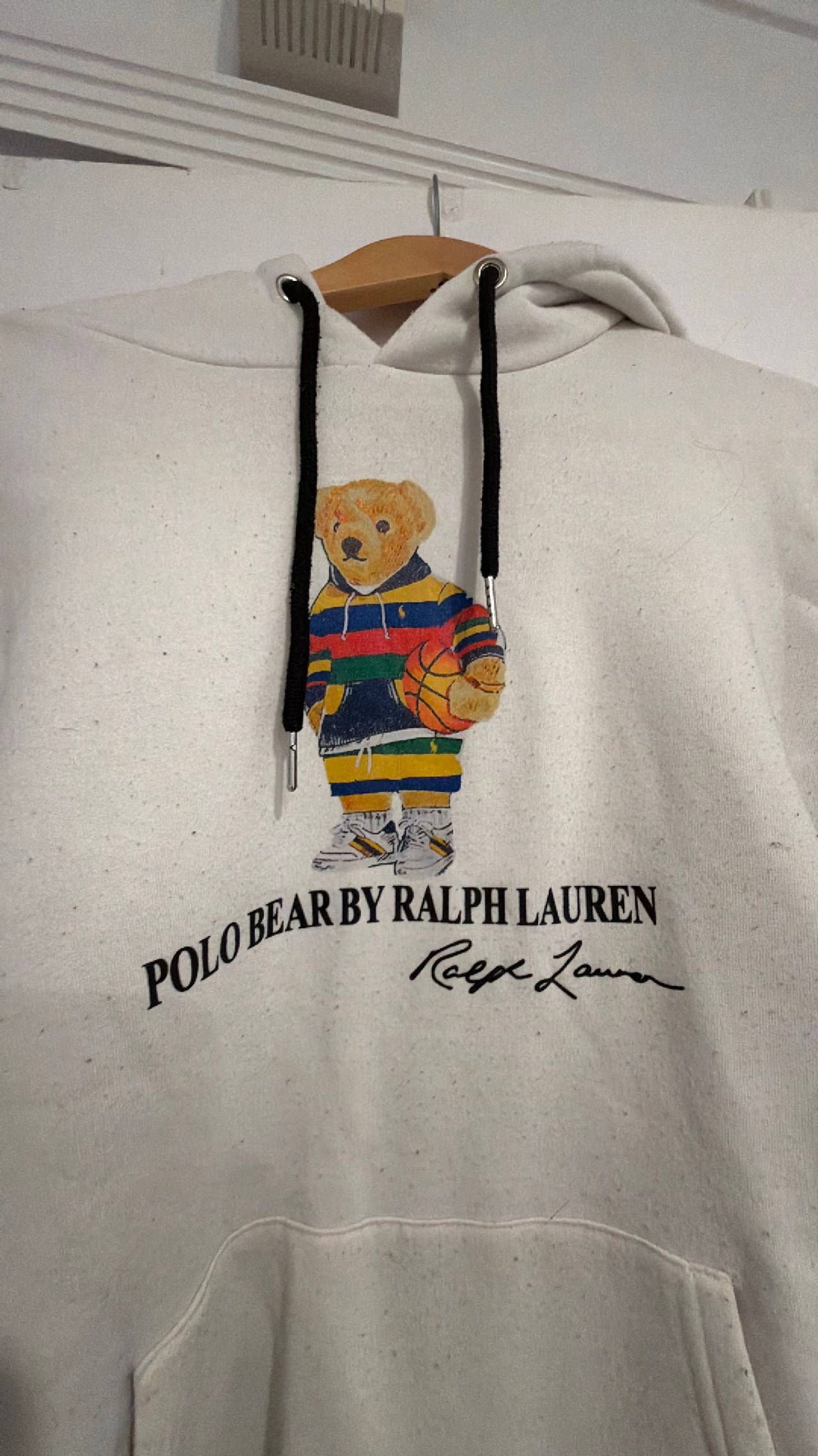 Ralph Lauren Polo Bear Hoodie White