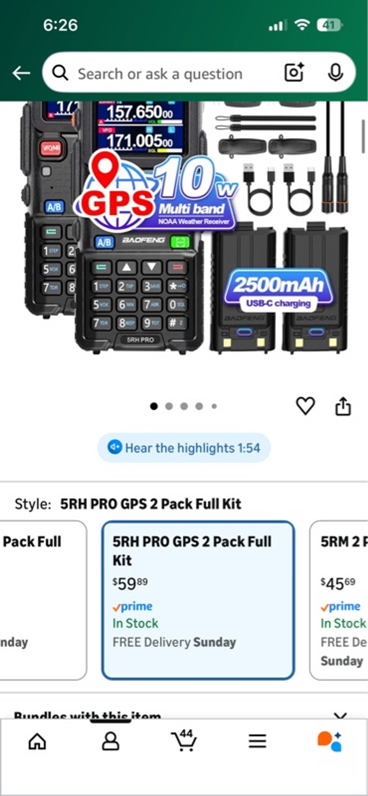 Baofeng 5RH Pro GPS Handheld Radio