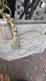 Coach Audrey Metallic Leather Tote Bag - Image 3