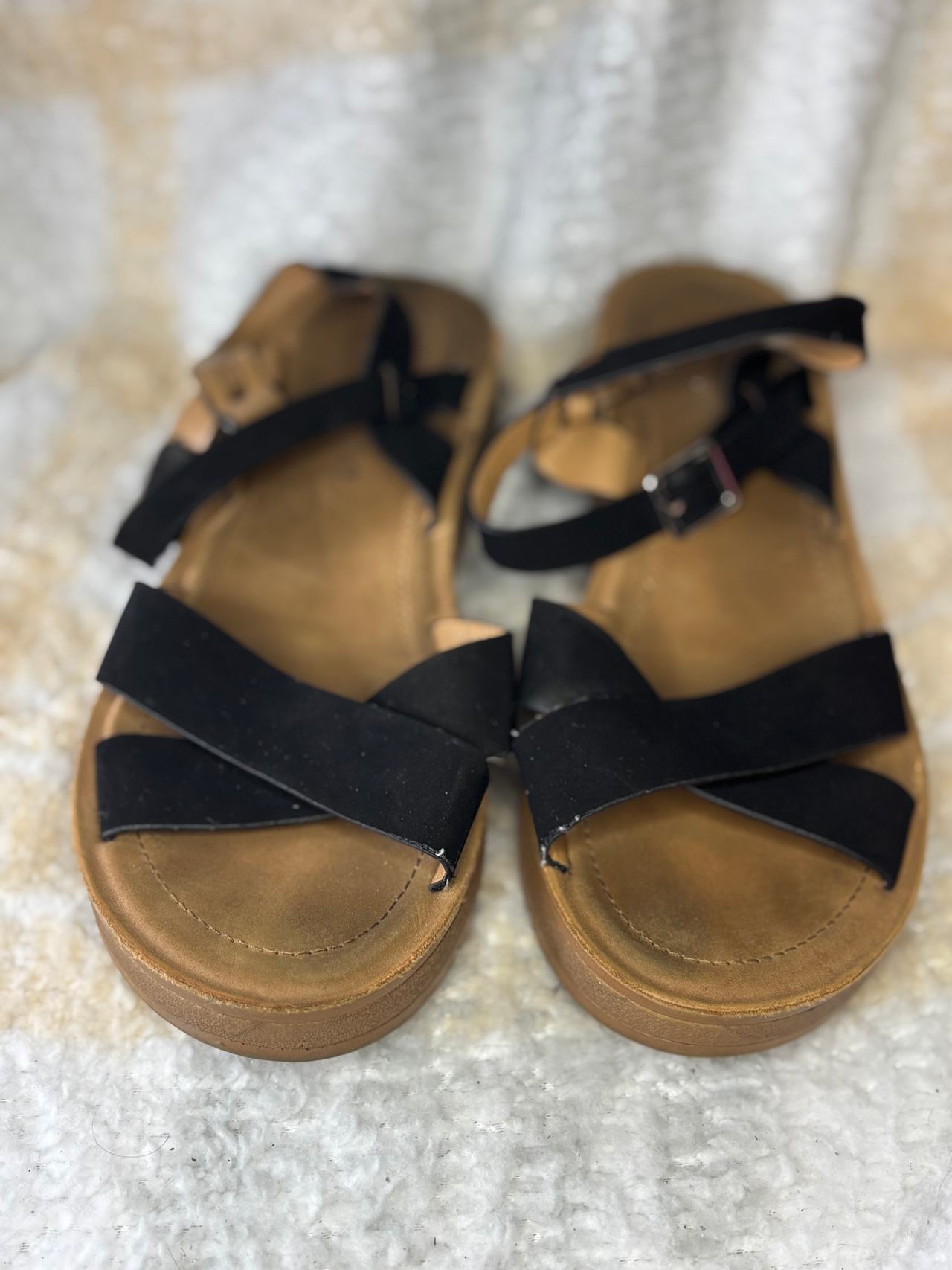 Black Strappy Platform Sandals