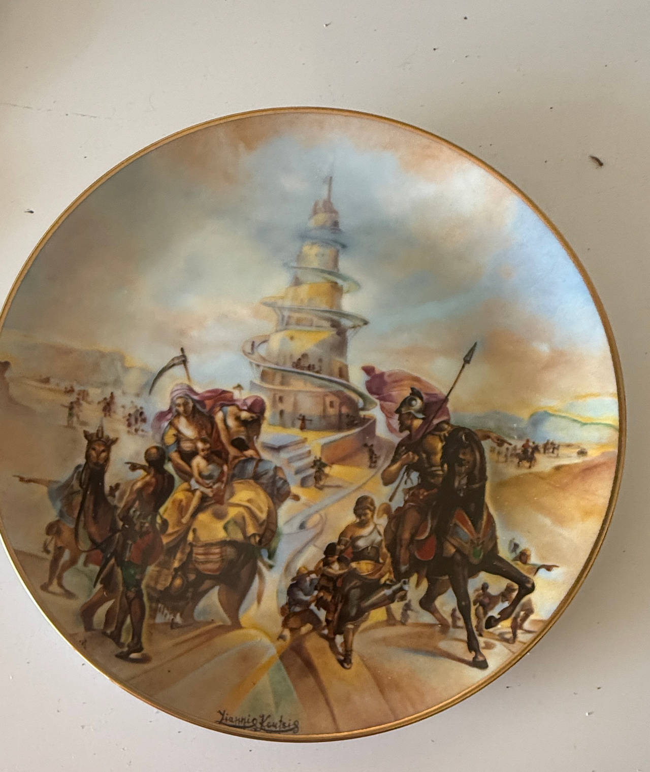 Yiannis Koutsis The Tower of Babel Collector Plate