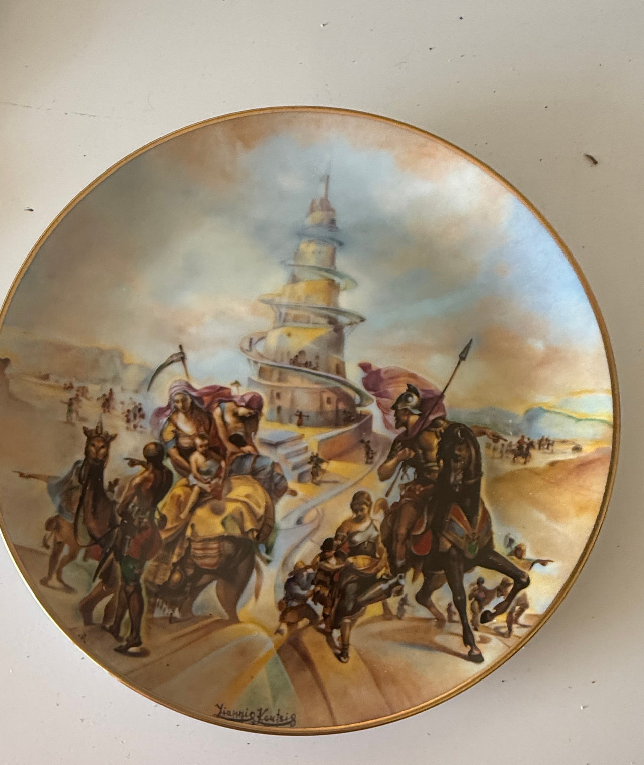 Yiannis Koutsis The Tower of Babel Collector Plate