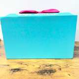 Wedding Card Box Mr & Mrs Teal Pink Bow Rhinestone Bridal Shower Reception Decor - Image 5