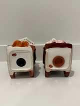 Vintage Ceramic Old Couple Rocking Chair Retirement Fund Coin Banks - Image 8