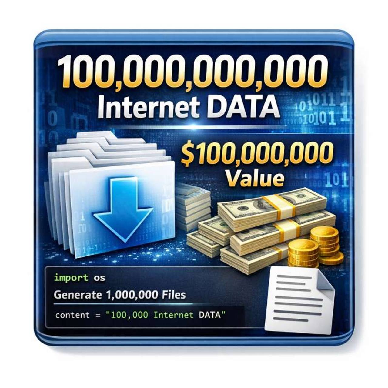 100 Billion Internet Data Files Dataset