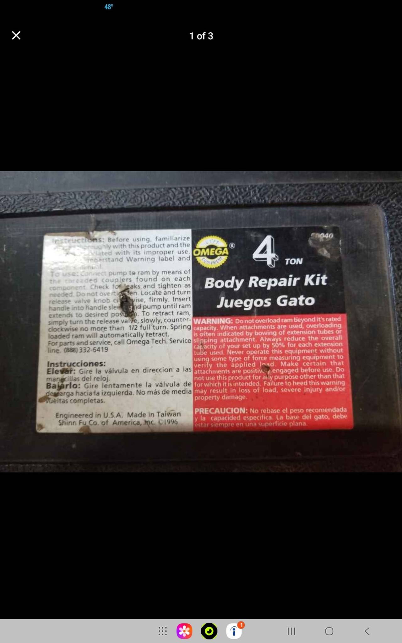 Omega 4 Ton Body Repair Kit