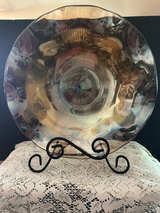 Vintage Jeannette Iris Pattern Carnival Glass Marigold Bowl Fluted u-12G - Image 1