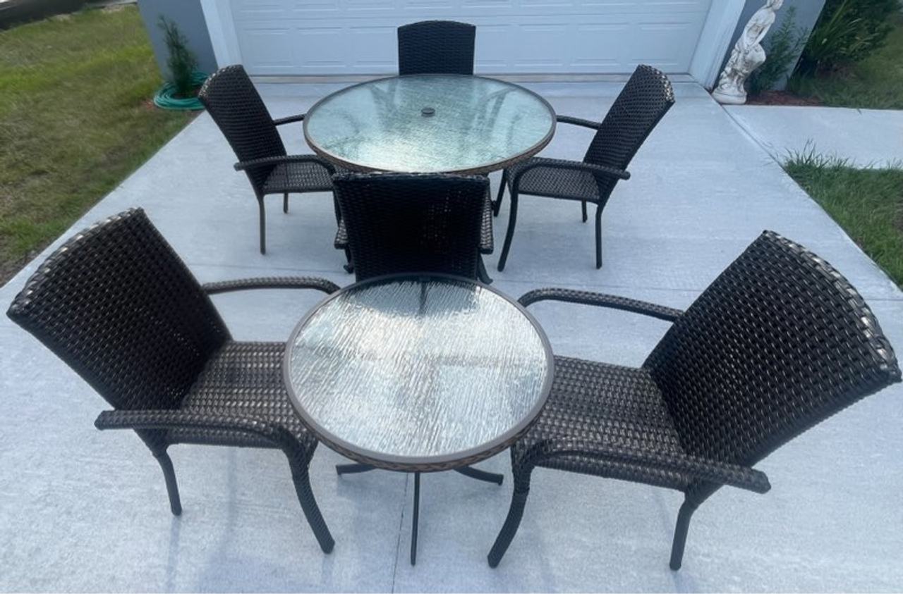 Outdoor Wicker Patio Dining Set