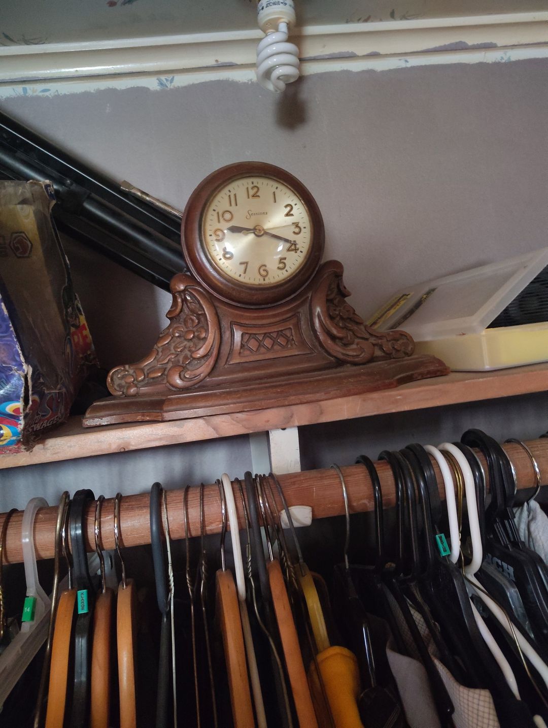 Sessions Wood Mantel Clock