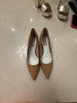 Franco Sarto Nude Pointed Toe Pumps - Image 1