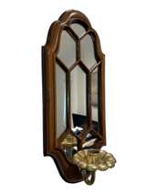 Vintage Cathedral Metal Mirror Wall Sconces Pair - Image 4