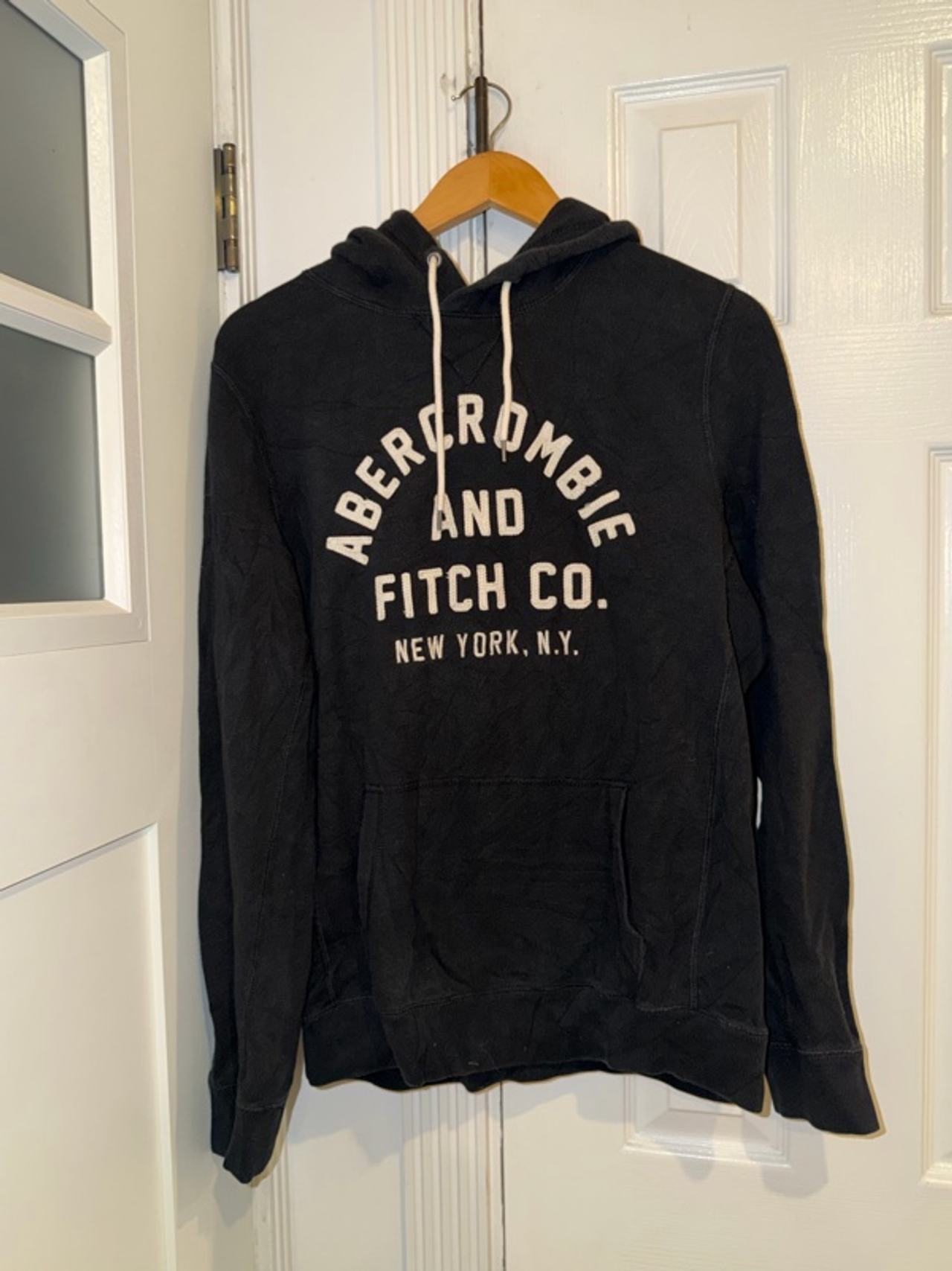Abercrombie & Fitch Hoodie Vintage Y2K Medium Black 