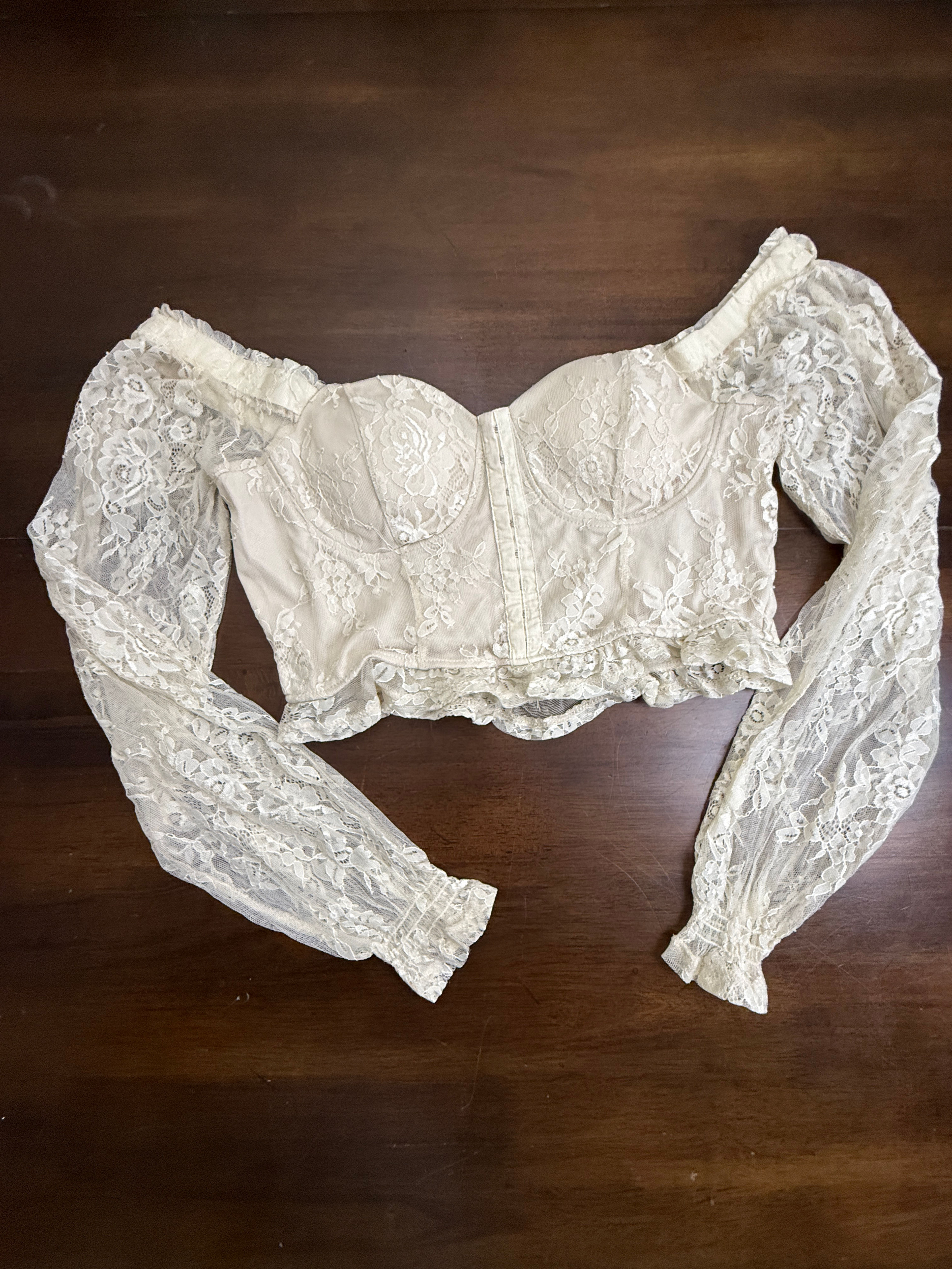 Almost Famous Lace Corset Top Large