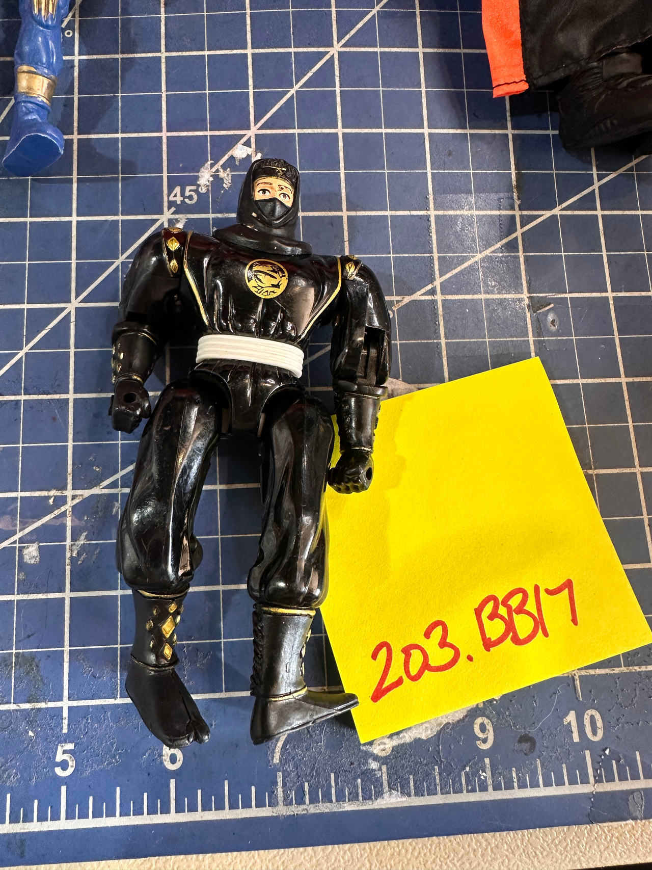 Power Rangers Black Ninja vintage Bandai  Action Figure 203.bb17