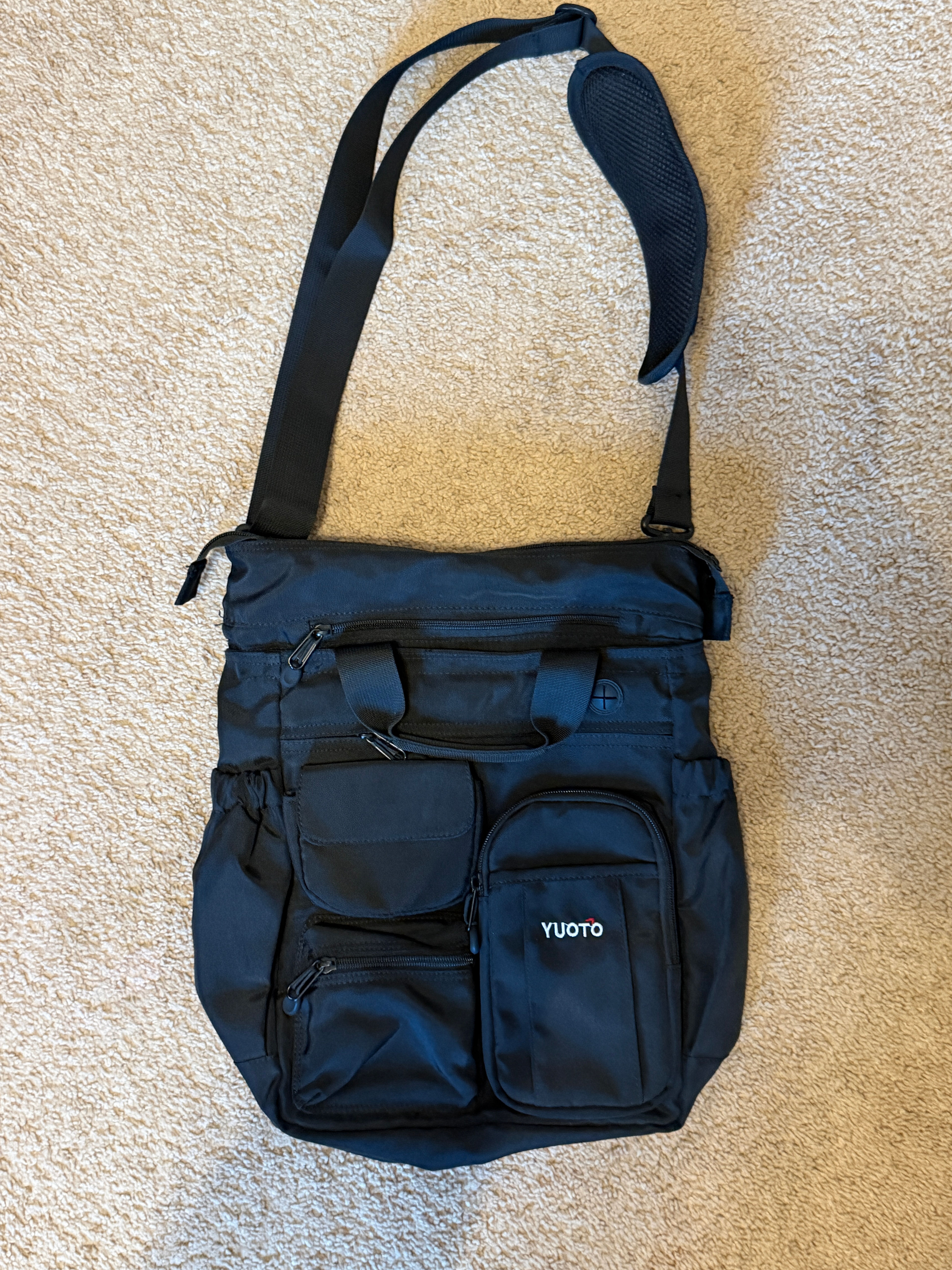 YUOTO Multi-Pocket Messenger Bag