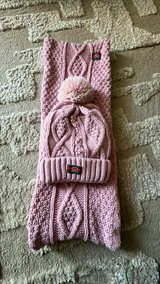 Gucci Pink Cable Knit Beanie and Scarf Set - Image 5