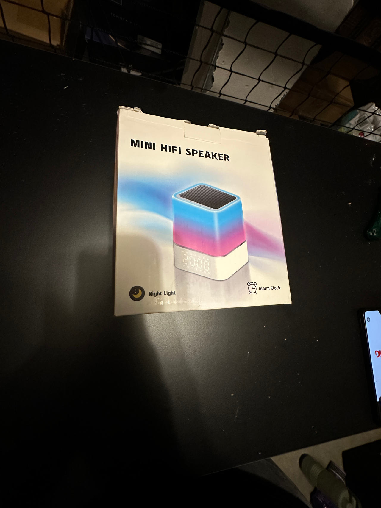Mini HiFi Speaker Night Light Alarm Clock