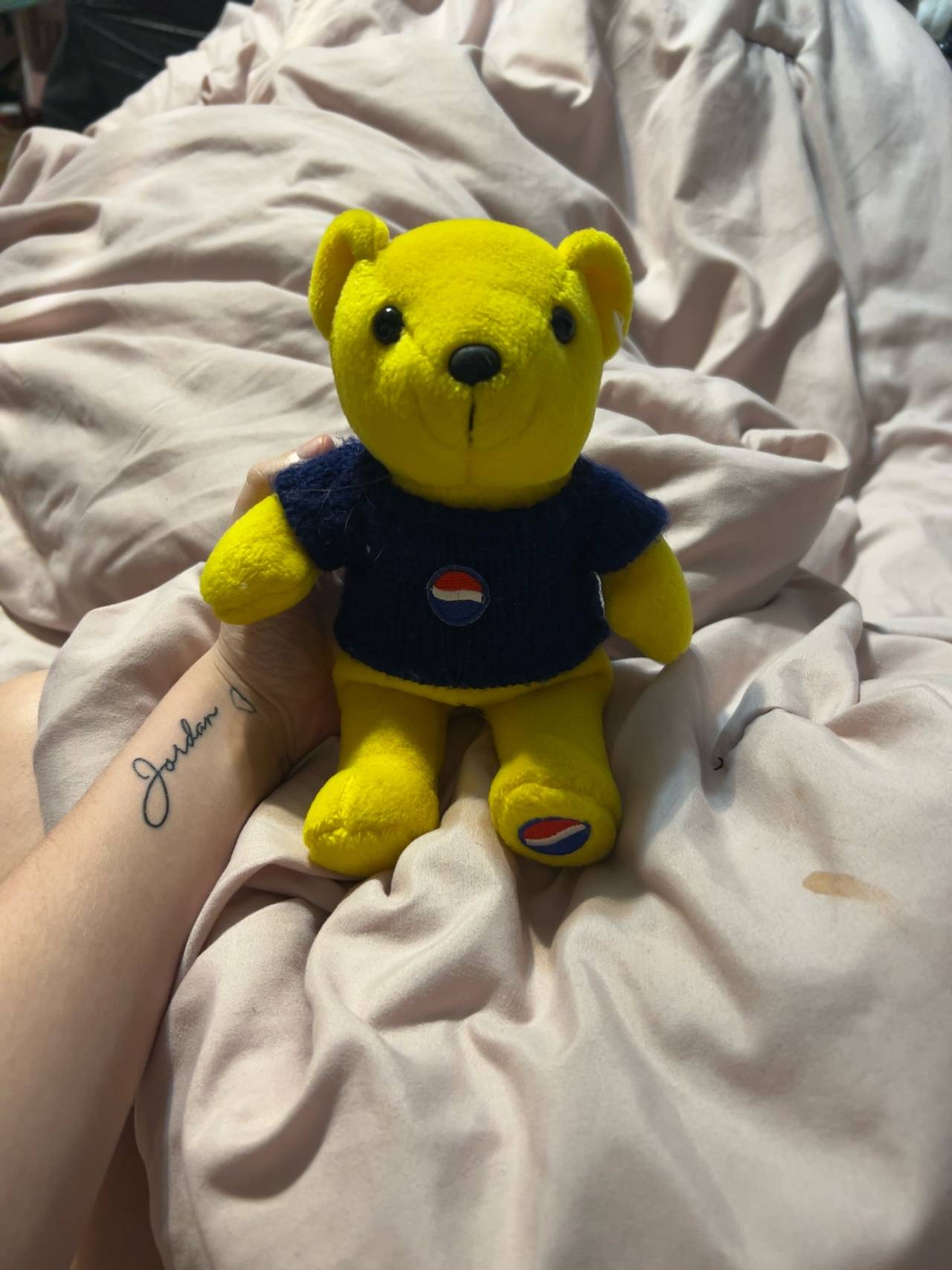 Pepsi-Cola 100th Anniversary Bean Bear Yellow