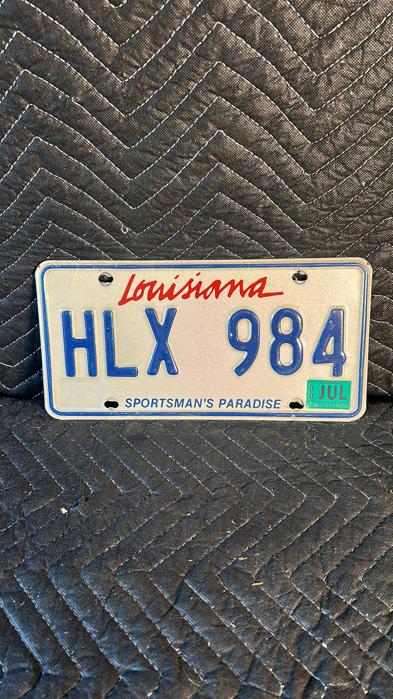 Louisiana License Plate HLX 984