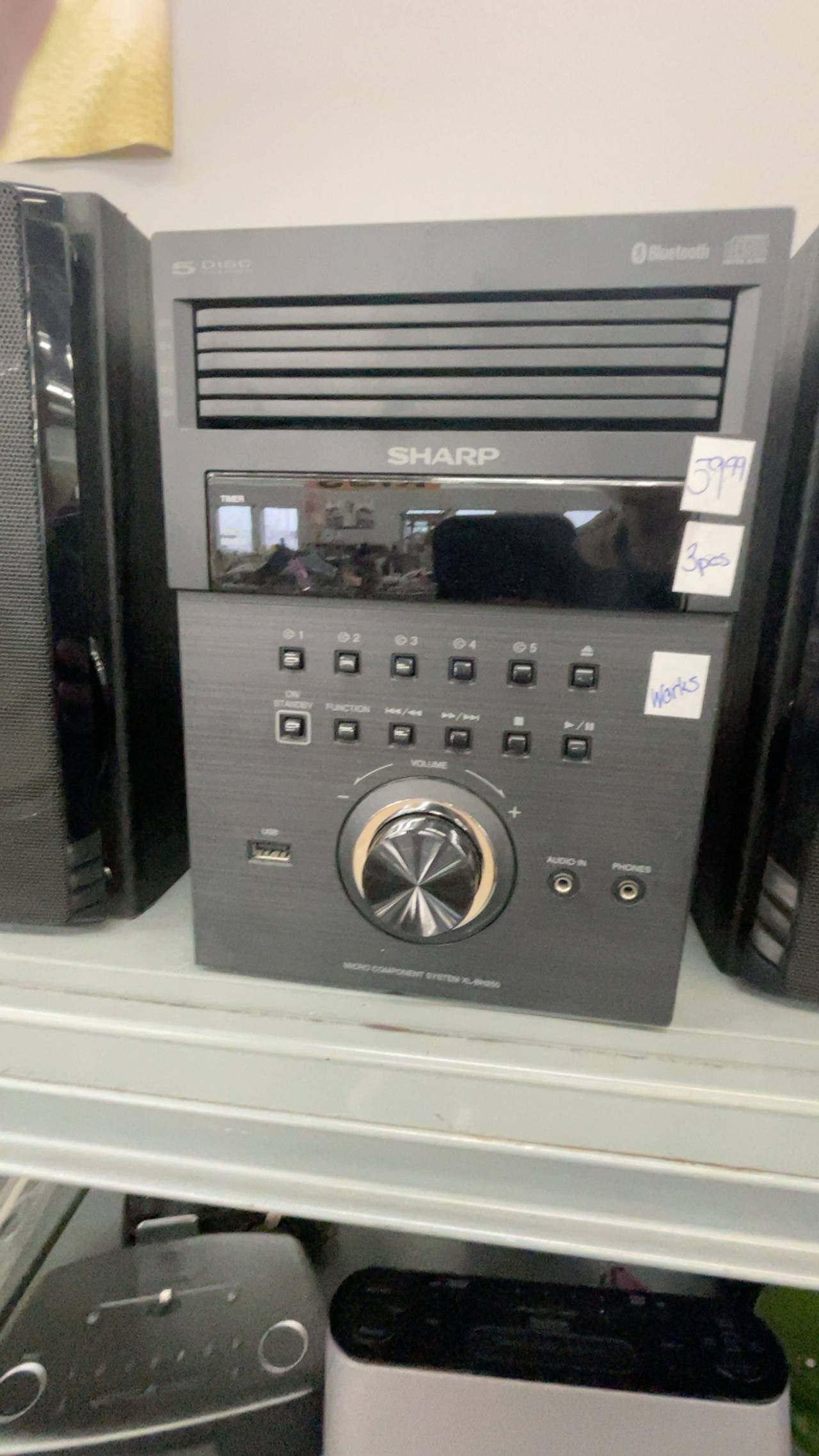 Sharp XL-BH250 5-Disc Micro Shelf Speaker System Black