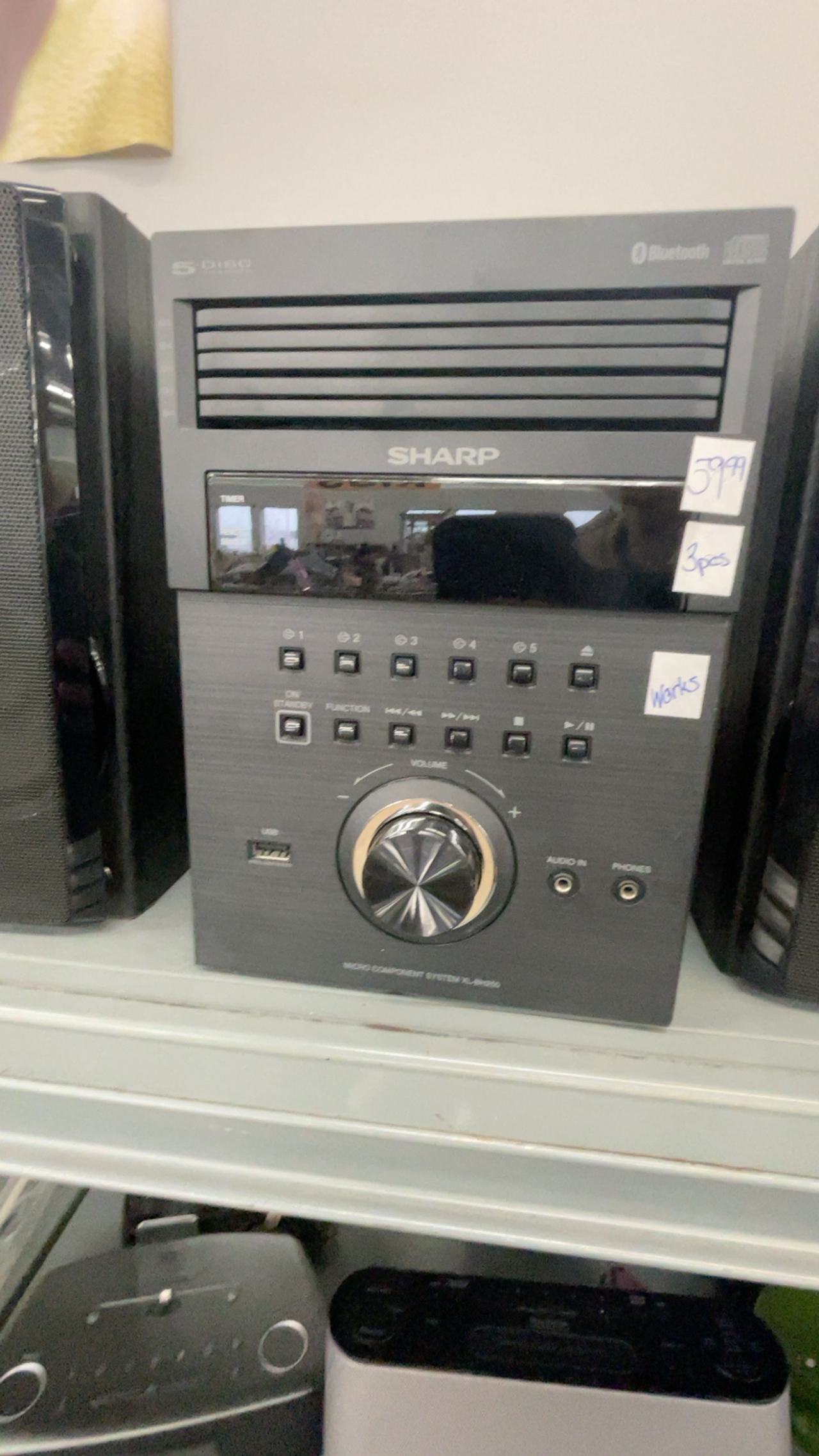 Sharp XL-BH250 5-Disc Micro Shelf Speaker System Black