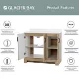 Glacier Bay Everdean 36 in. Bath Vanity in Natural Oak - Image 4