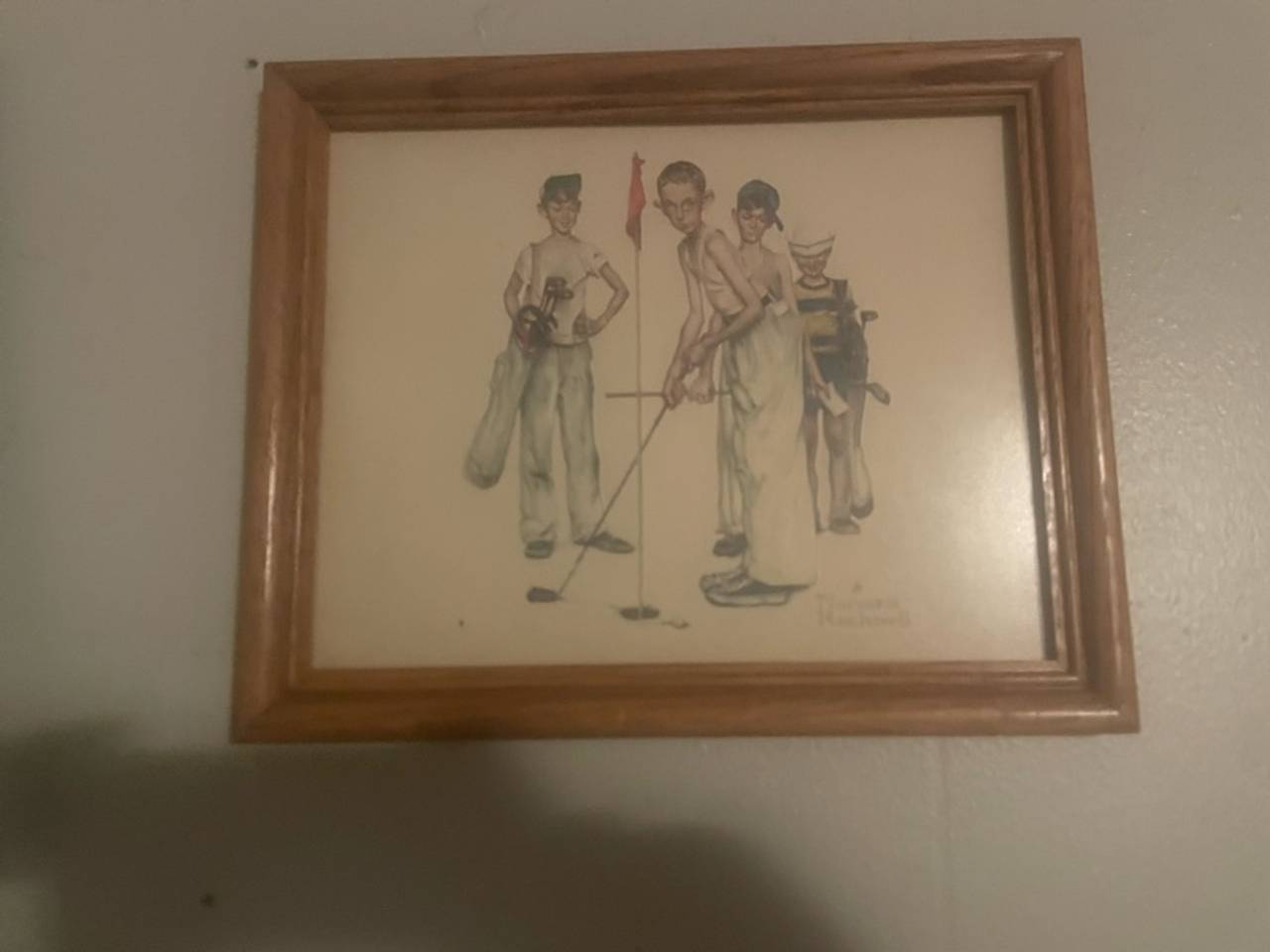 Norman Rockwell 'Missed!' Golf Print