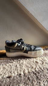 Nike Air Force 1 Low Black/Anthracite with Pink Accent 5.5Y - Image 3