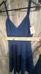 Francesca's Jun & Ivy Navy Blue Lace Fit and Flare Dress - Image 2