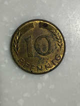 West German 10 Pfennig Coin 1967 F E23 - Image 1