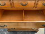 Vintage 7-Drawer Oak Dresser - Image 6