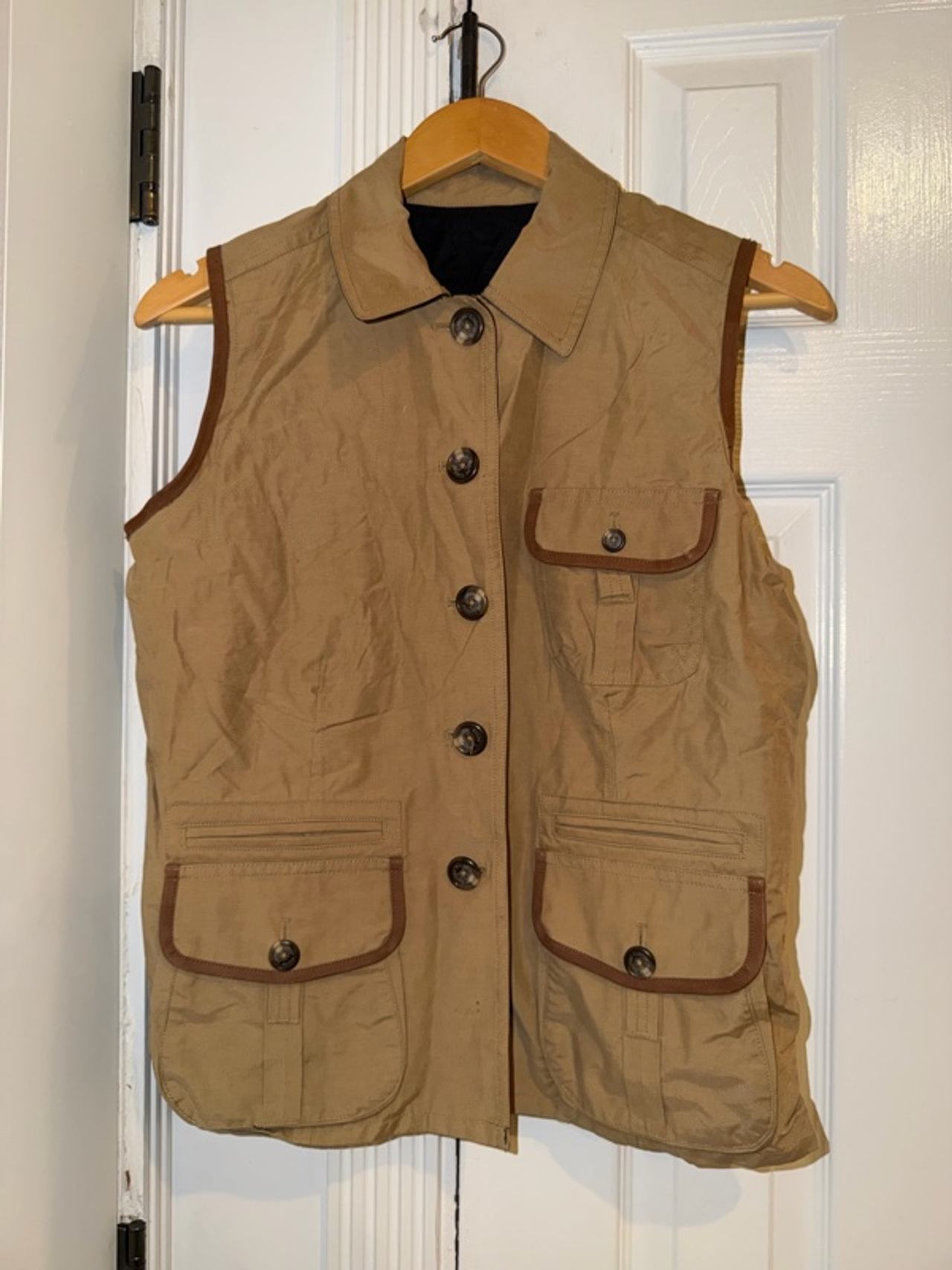 Ralph Lauren Reversible Utility Vest Black/Khaki