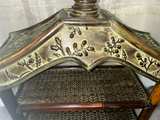 Vintage Pagoda Style Bamboo and Wicker 3-Tier Shelf - Image 7