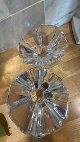 Orrefors Orion Crystal Candleholders by Lars Hellsten - Image 2