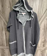 Stan Herman Short Sleeve Hooded Lounger Robe one size Plus - Image 1