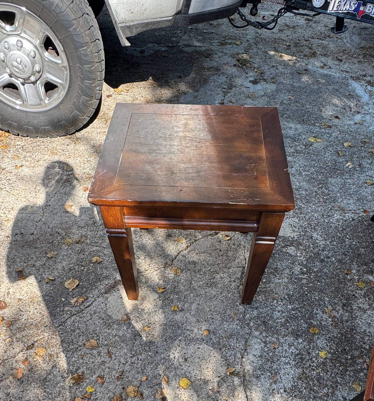 Square Wood End Table/ nightstand