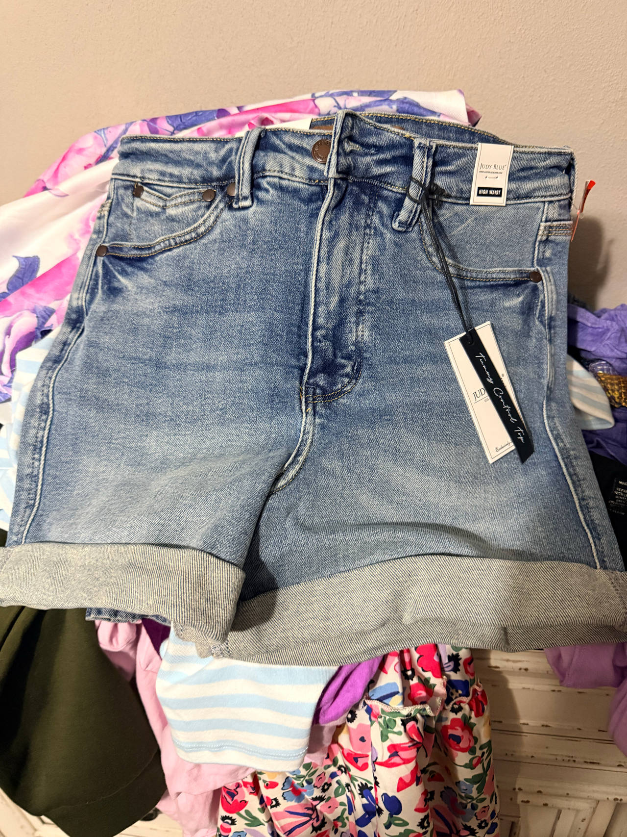 Judy Blue Tummy Control High Waist Denim Shorts