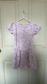 Girls' Pink Deer Print Dress - Image 3